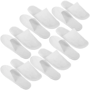 12 Pairs Of Disposable Slippers Guest Slippers Travel Guest Home - Picture 1 of 12