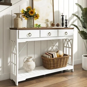 Joinice Entryway Console Tables with Drawers, Long Narrow Sofa Table for Hallway - Picture 1 of 15