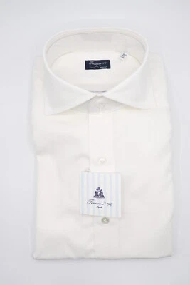 Nuevo Vestido FINAMORE Napoli HECHO A MANO Camisa EDUARDO Talla 16 US 41 EU (FIN243) Foto 1 de 2