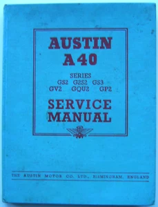 Austin A40 Devon & Dorset original Service Manual (Workshop) 1952 Car & Van 441D - Picture 1 of 2