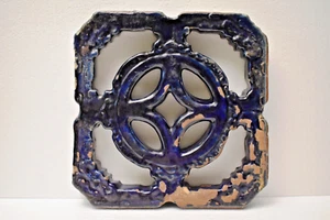 Antique Chinese blue Breezeway Tiki Tile Turquoise Archetechute Garden Tile "K2 - Picture 1 of 11