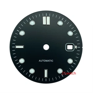Parti Quadrante Orologio 31mm Nero/Bianco Opaco Stile Sea master per MIYOTA82 ETA2824 - Foto 1 di 9
