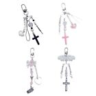 Bowknot Angel Wing Pendant Phone Chain Strap Keychain Accessory