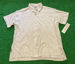 Vintage NOS Men’s Esprit Short Sleeve Button Down Knit Shirt Sz Medium - Picture 1 of 8