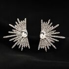Silver Color Diamonded Ear Stud Wings Exaggerated Ear Ring  Women