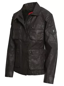 Wellensteyn Jacket men REVOLTINI DARK BROWN biker A very snug FIT US MEDIUM M - Picture 1 of 2