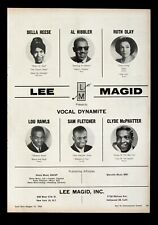 Rare! LEE MAGID - LOU RAWLS - DELLA REESE orig 1964 vintage 10x14-inch poster-ad