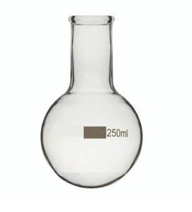 Rocwing 250ML Borosilicate Glass Round bottom Florence Flask Long Narrow Neck - Picture 1 of 1