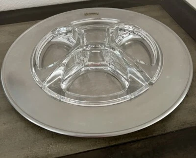 GOTTINGHEN ANTIPASTIERA 5 Compartment Hors-d’oeuvre Tray. Crystal. Italy - Image 1 of 4