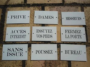 PLAQUE EMAILLEE A ACCROCHER Textes divers émail 800° garanti FABRIQUE EN FRANCE  - Picture 1 of 26