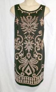 Ronni Nicole Size 20W  2X VTG Sheath Dress Black Beaded Sequin  Maxi Length - Picture 1 of 7