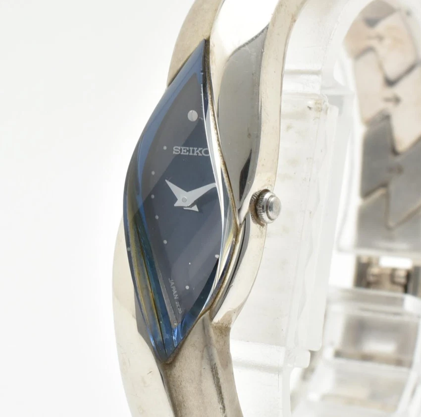 [EXC+5] Vintage 1997 Seiko Rivoli 2E20-753A Blue Quartz Ladies Watch From JAPAN - Image 1 of 4