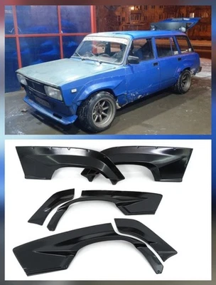 Lada Riva VAZ 2105 2104 2107 Wolf Wide Body kit Fender Flares Tuning Race  - Imagen 1 de 4