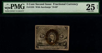 5c 2nd Issue Washington Frame HISTORIC Fractional Currency! - Image 1 of 2
