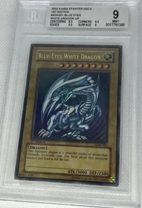 YuGiOh Blue-Eyes White Dragon #SDK-001 2002 1st Edition - Asian English - BGS 9 - Picture 1 of 2