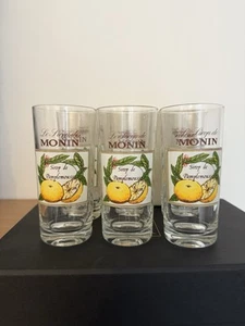 Lot De 6 Verres Sirop Monin Pamplemousse Collection Neuf En Carton - Imagen 1 de 4