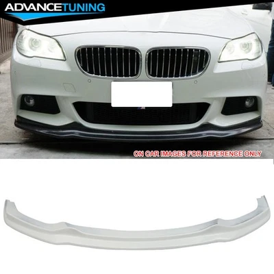 Fits 11-16 BMW F10 5 Series M Sport AK Style Front Bumper Lip #300 Alpine White Foto 1 de 4