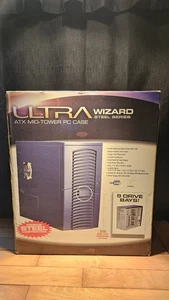 Vintage Ultra Wizard ATX Mid Tower PC Case Steel Series New In Box - Afbeelding 1 van 4