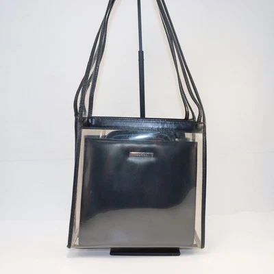 Vintage Gucci Clear PVC Tote with Black Leather Inner Bag Set - Image 1 of 4