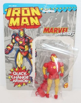 Vintage 1991 Quick Change Armor Iron Man Marvel Super Heroes Figure Toybiz Loose - Image 1 of 4