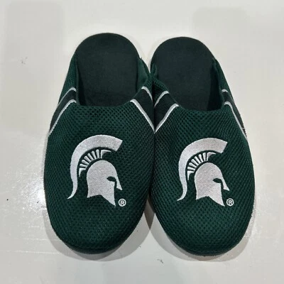 FOCO NCAA Men Michigan State Spartans 2022 Big Logo Green Edge Slippers L 11 12 - Image 1 of 4