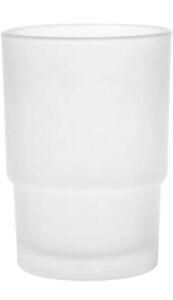PACK OF 2 / Frosted Glass Tumbler Toothbrush Mug Replacement For Bathroom