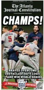 AJC Atlanta Newspaper Braves World Series Champs 2021 - Picture 1 of 1