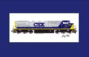 CSX AC44CW #1 Spirit of West Virginia 11""x17"" mattierter Druck Andy Fletcher signiert - Bild 1 von 1