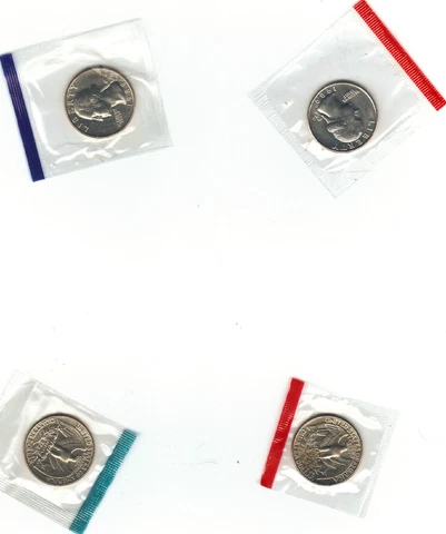 1989 P+D WASHINGTON QUARTER UNCIRCULATED STILL IN MINT CELLO L@@K Cover