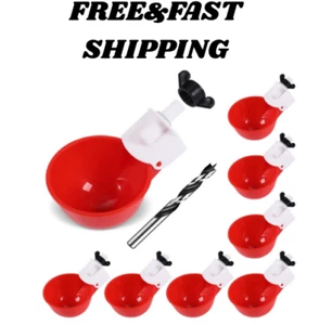6/12X Chicken Automatic Watering Cups Drinker Waterer for Duck Quail Hen Poultry - Picture 1 of 7