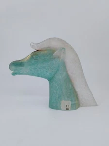 Murano Glas Skulptur Vintage Pferdekopf signiert - Bild 1 von 15