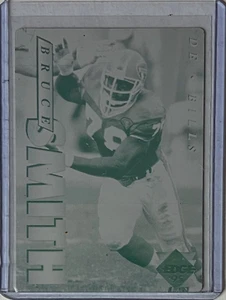 1/1 BRUCE SMITH 1995 COLLECTOR'S EDGE CARD PRINTING PLATE BUFFALO BILLS 1 OF 1 - Picture 1 of 2