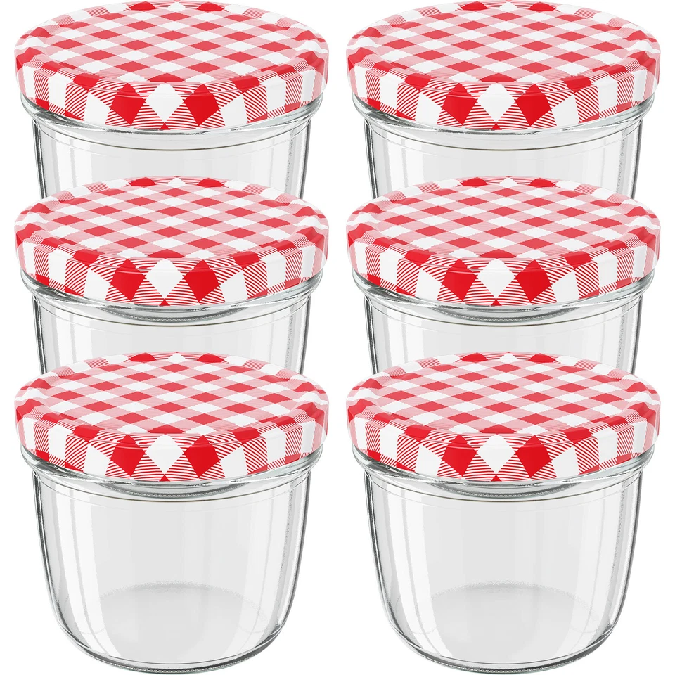 Einmachgläser 230 ml Schraubdeckel rot Marmeladengläser Sturzgläser Einmachglas - Bild 1 von 1