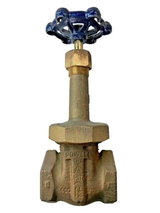 POWELL 2375 Bronze Gate Valve "White Star" 1-1/2" NPT Class 200 SWP / 400 WOG - Picture 1 of 11