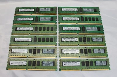 12PCS ~ HP 500202-061 2GB PC3-10600R Server Memory - Good Tested Pulls - Image 1 of 3