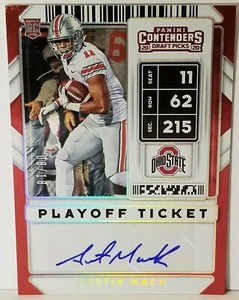 2020 Panini Contenders Draft Picks AUSTIN MACK Playoff Ticket Auto RC /18 11BA92
