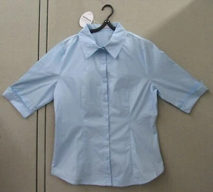 HOTOUCH Womens 3/4 Sleeve Button-Down Dress Shirt Slim Fit - size M - Picture 1 of 3