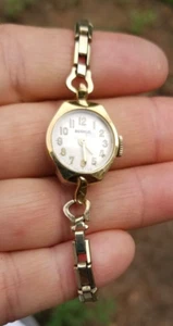 BENRUS 2635 102 LADIES VINTAGE WATCH WITH 10K GF SPEIDEL STRETCH BAND MECHANICAL - Picture 1 of 21