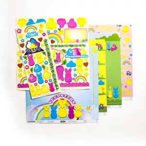 Libro de recortes Peeps malvavisco pegatina de papel de Pascua aglomerado troquelado caramelo pollo - Imagen 1 de 3