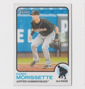 (12) Lote de novato de ligas menores Topps Heritage 2022 Cody Morissette #26 Hammerheads - Imagen 1 de 1