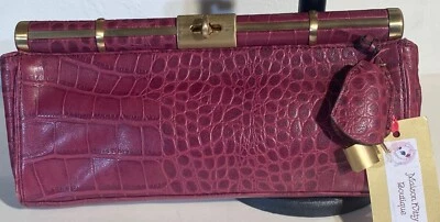 BCBG MAXAZRIA ВИНО/ПУРПУРНЫЙ CROC застежки с замком - Изображение 1 из 4