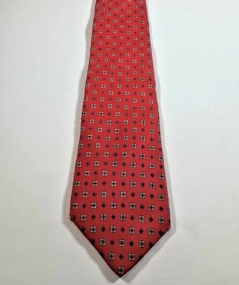 Harris and Frank by Oleg Cassini Red Patterned Tie (56" x 3") - Image 1 of 4