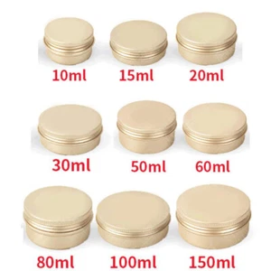 5ml-200ml Metal Tin Can Box Container Mini Portable Small Storage Container Gold - Zdjęcie 1 z 18