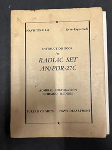RADIAC SET AN/PDR-27C INSTRUCTION MANUAL - Bild 1 von 1