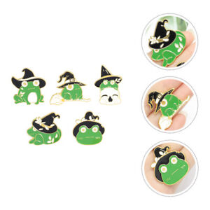 Quirky Frog Witch Hat Ornaments for Backpacks & Outfits
