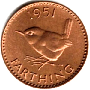 Reino Unido Farthing 1951 en estado rojo marrón sin circular ~ stk e100 - Imagen 1 de 4