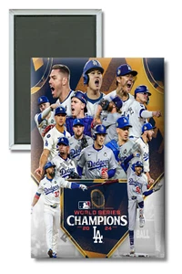 2024 World Series LA Dodgers Champions 2" x 3" Refrigerator / Locker Magnet - Bild 1 von 3