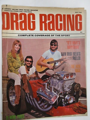 BACK ISSUE DRAG RACING MAGAZINE MAY 1967, POMONA, A&W ROOT BEER MORRISON'S GF - Image 1 of 4