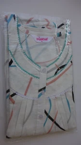 Women Nightgown, Soft Short Sleeves Comfy Ladies Nightdress White Multi XL 59" L - Picture 1 of 14