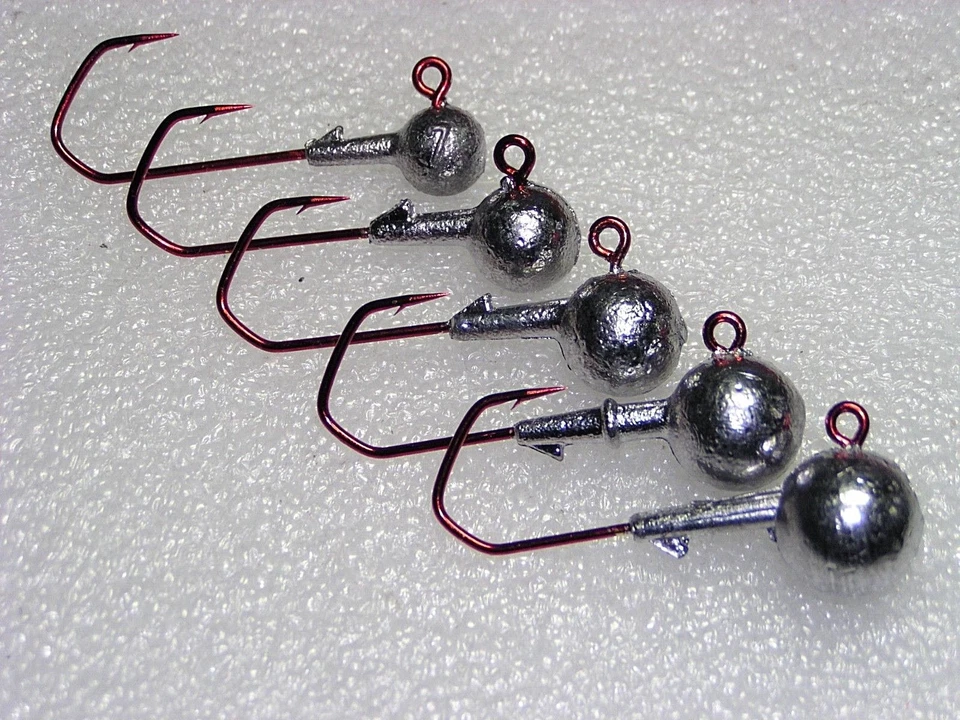 VMC 5150RD, Rot, Rond Blei kopf, Jig köpfe,Round JIG HEAD,Jig Haken, Jigs, Neu - Bild 1 von 1